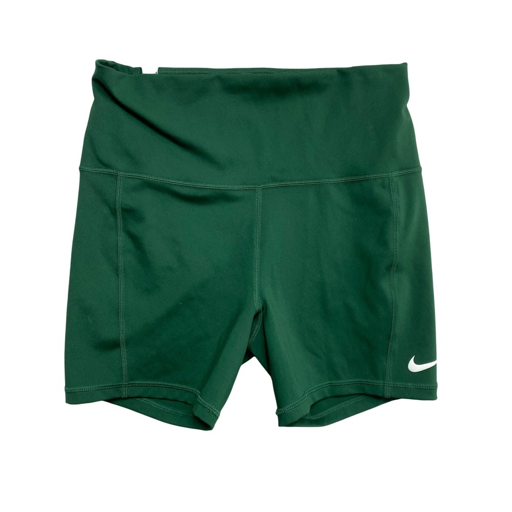 Nike Shorts Womens Medium Green Dri-FIT Tight Fit High Rise Activewear